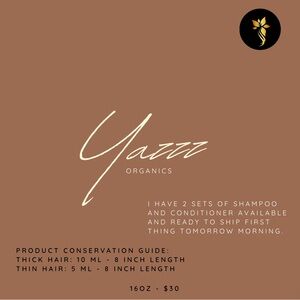 Yazz Organics Shampoo and Conditioner Set
